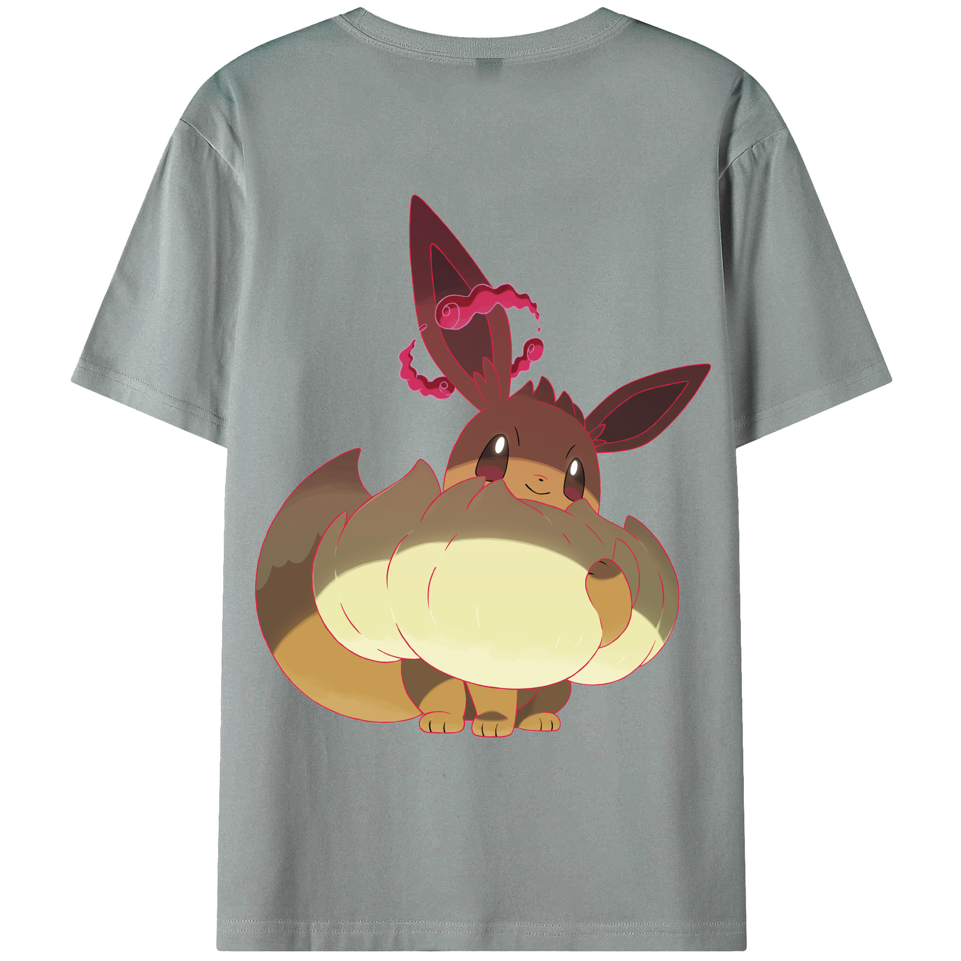 （画像用） ポケットモンスター Pokémon 綿100％ メンズ半袖Tシャツ（バックプリント） 通気性